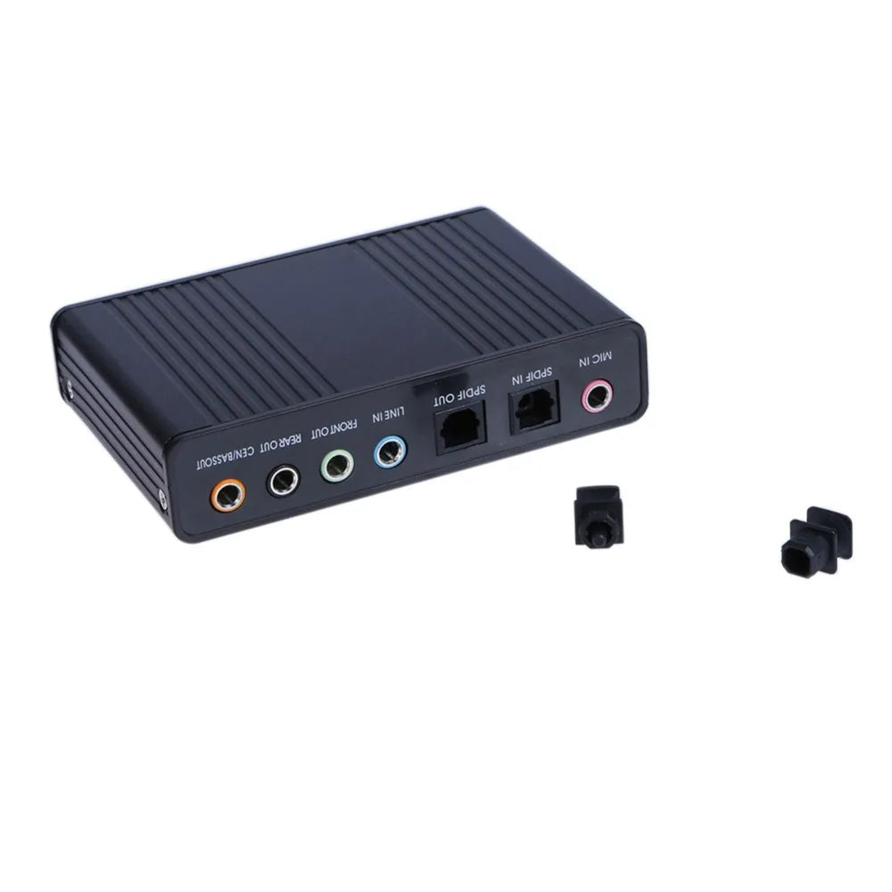 External Sound Card USB 7 Channel 5.1 For PC with Driver CD + USB Cabler