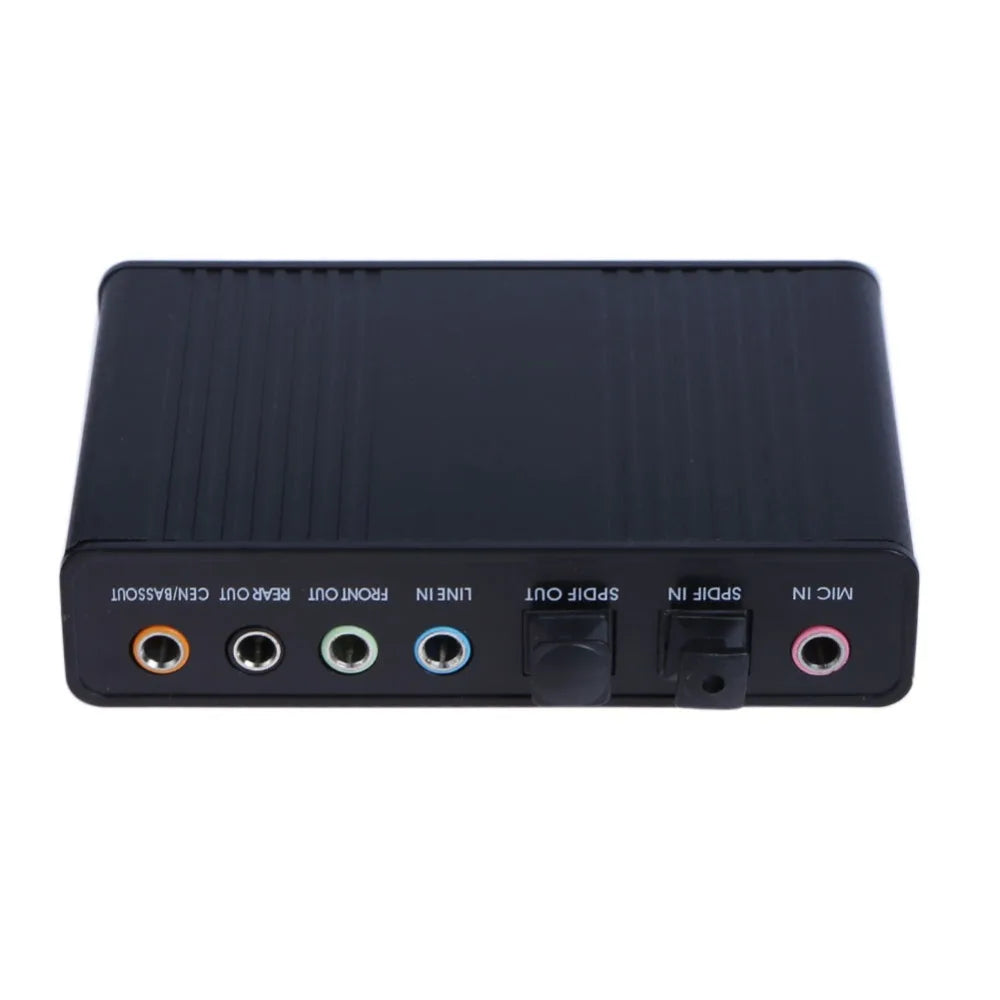 External Sound Card USB 7 Channel 5.1 For PC with Driver CD + USB Cabler