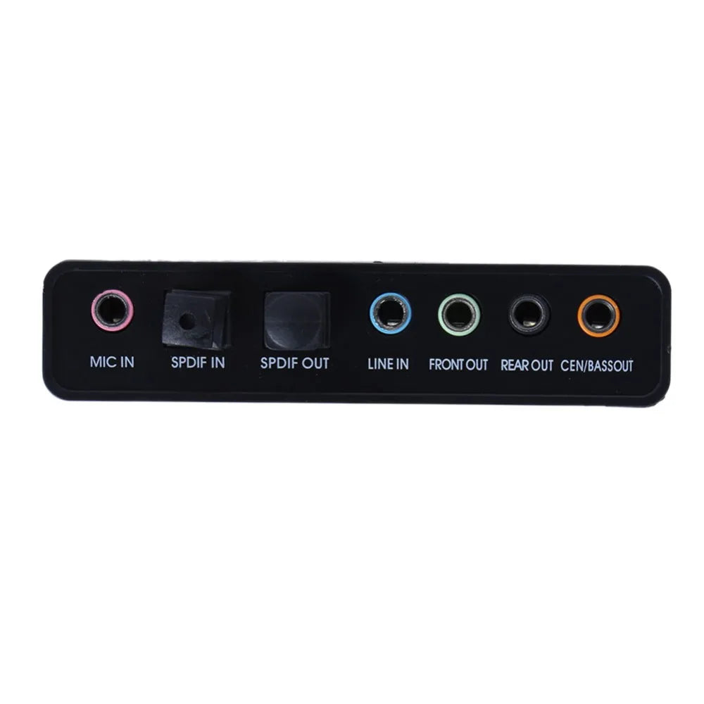 External Sound Card USB 7 Channel 5.1 For PC with Driver CD + USB Cabler