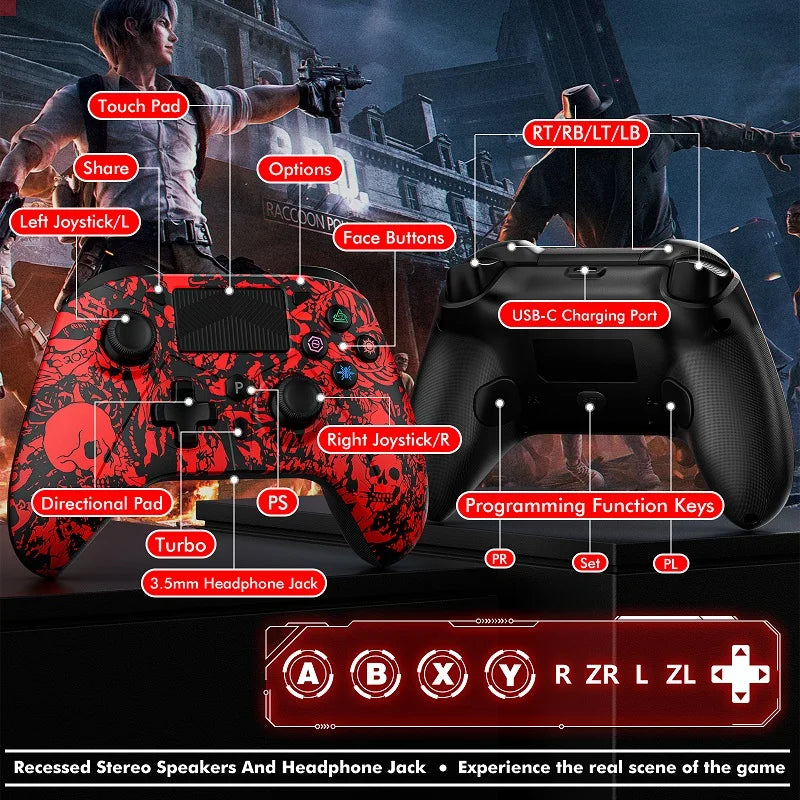 Gamepad For PS5 Console - Dual Vibration - Hall Effect - Turbo Touchpad
