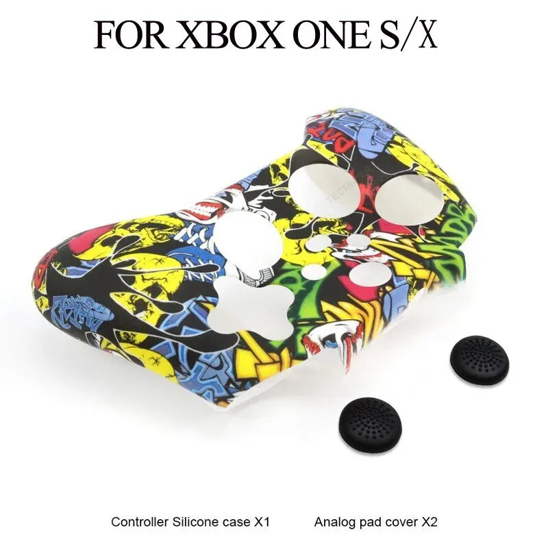 Soft Silicone Case For Xbox Series X/S GamePad w/ Thumb Grips Caps