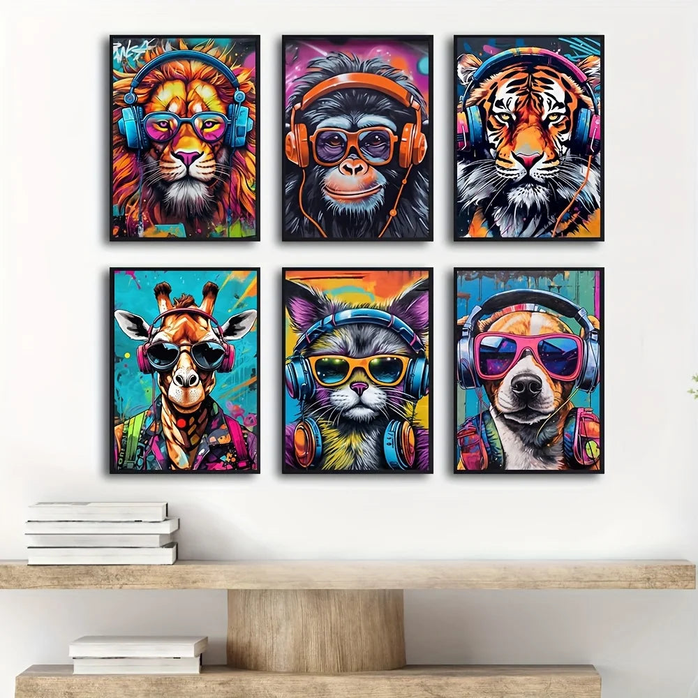 Cool Animal Graffiti Wall Art Collection