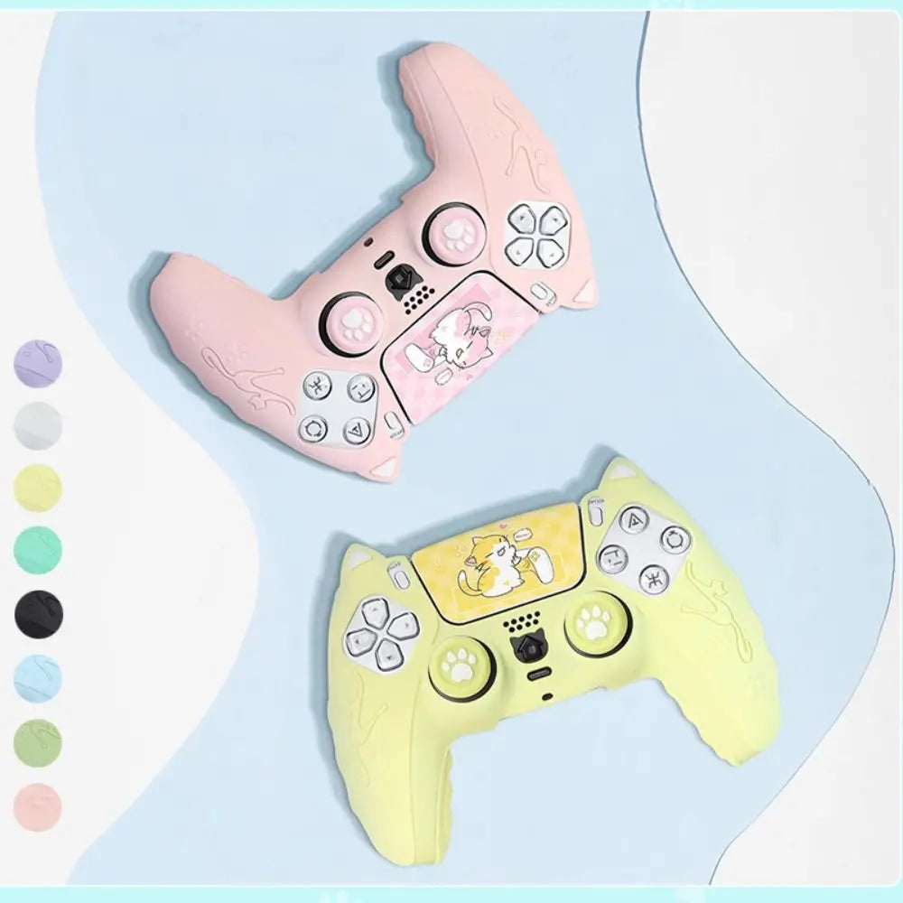 PS5 Kitty GamePad Rubber Case Protector