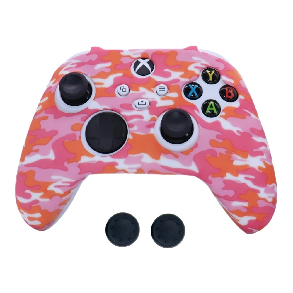 Anti-slip Protective Cover Case For XBOX Series X/S Gamepad W/ Thumb Stick Grip Cap