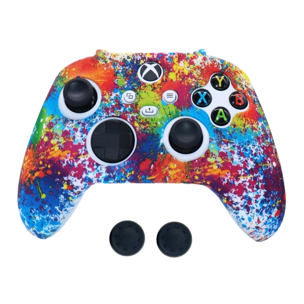 Anti-slip Protective Cover Case For XBOX Series X/S Gamepad W/ Thumb Stick Grip Cap