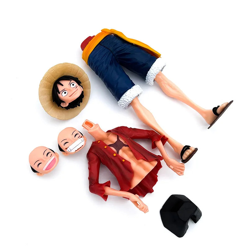 28cm Luffy One Piece Anime - Three Form Face Changing Action Figurine