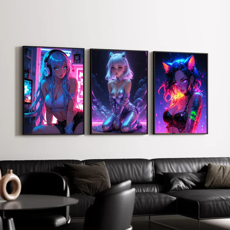 Retro Sexy Anime Wall Art