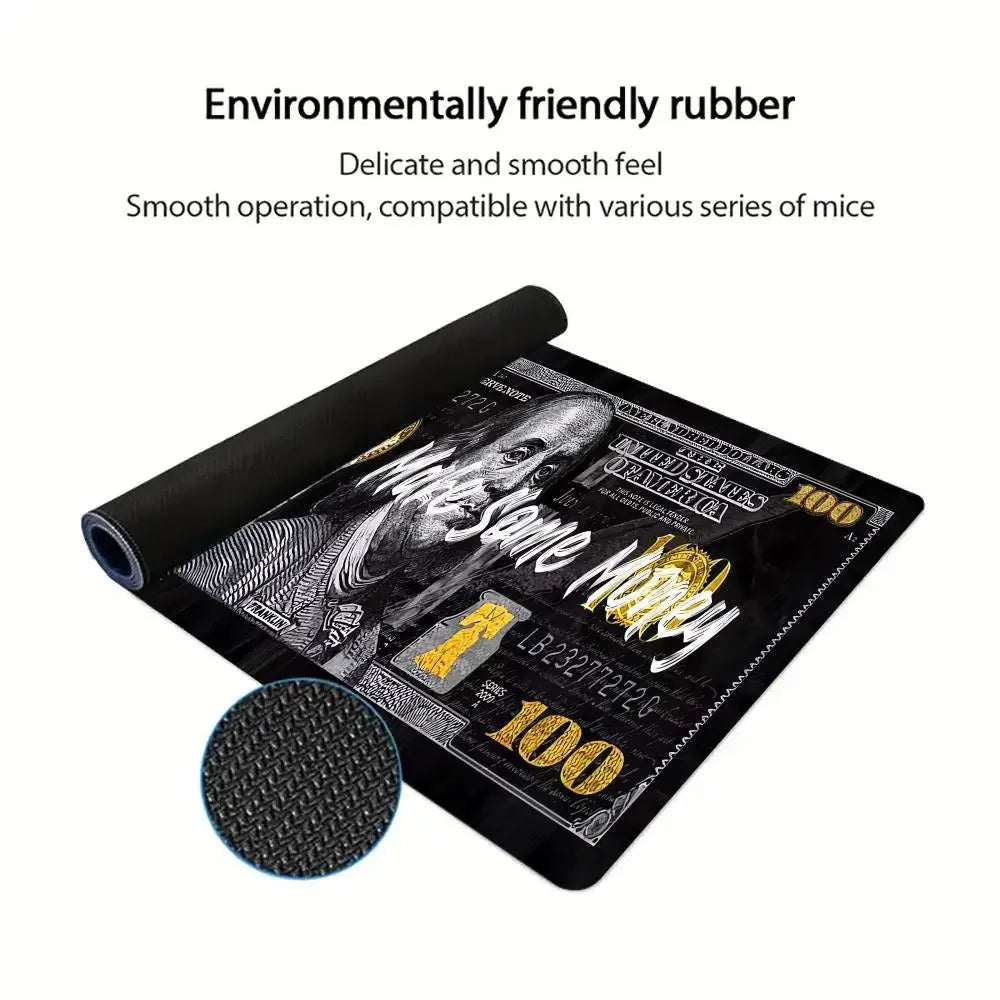 US Dollar Mouse Pad Non-slip w/ Seamed Edge