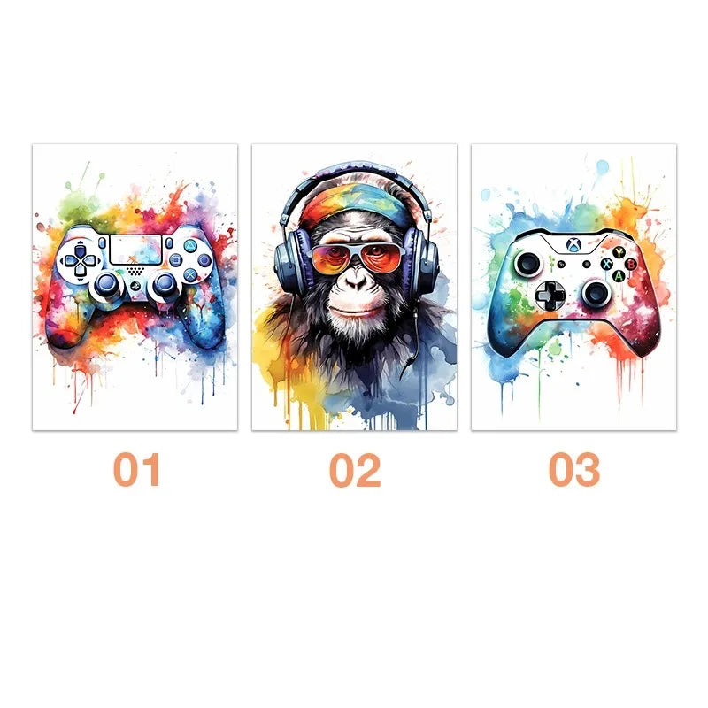Gaming Animals Wall Art Collection