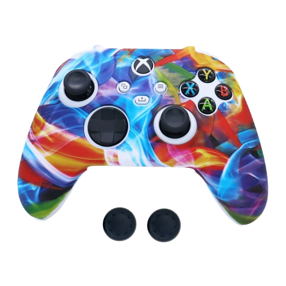 Anti-slip Protective Cover Case For XBOX Series X/S Gamepad W/ Thumb Stick Grip Cap