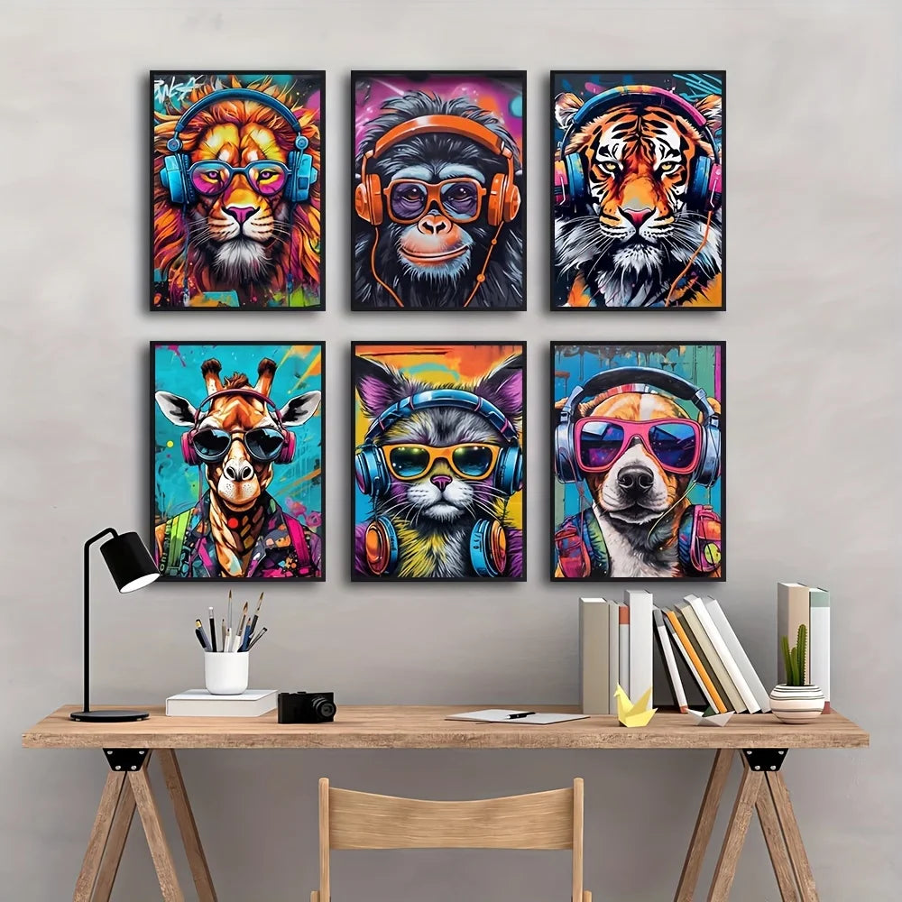 Cool Animal Graffiti Wall Art Collection