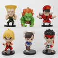 6pcs Street Fighter Action Figure Collectible Models
