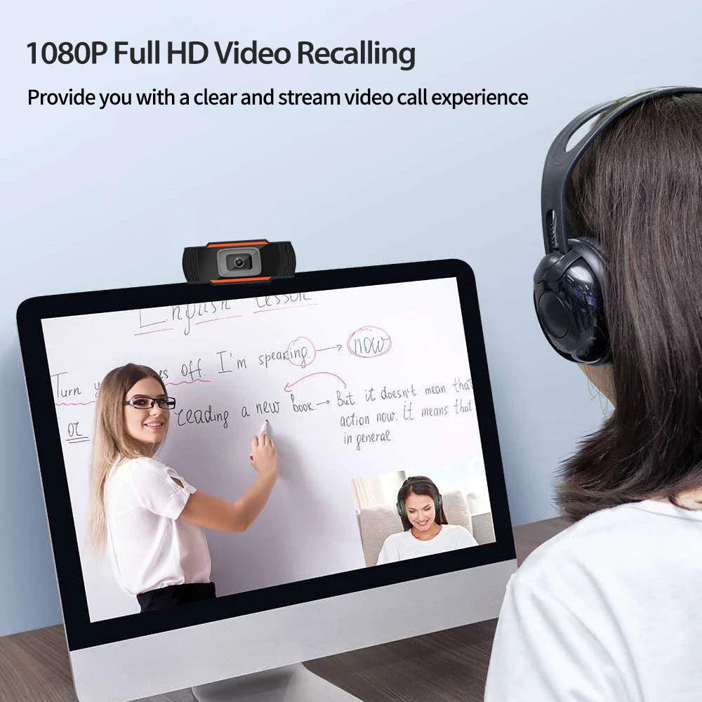 Full HD USB WebCam W/ Microphone - Plug And Play