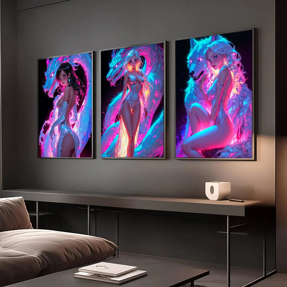 Retro Sexy Anime Wall Art