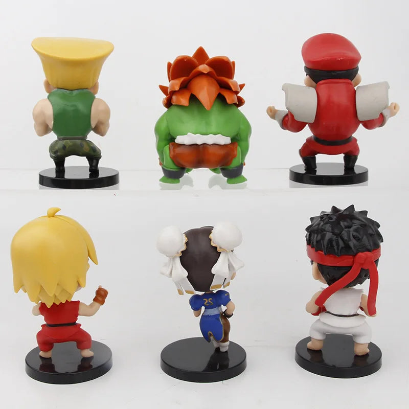 6pcs Street Fighter Action Figure Collectible Models