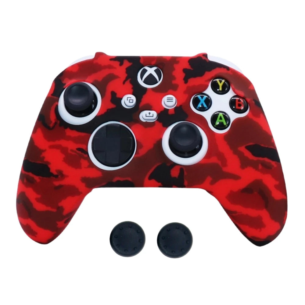 Anti-slip Protective Cover Case For XBOX Series X/S Gamepad W/ Thumb Stick Grip Cap
