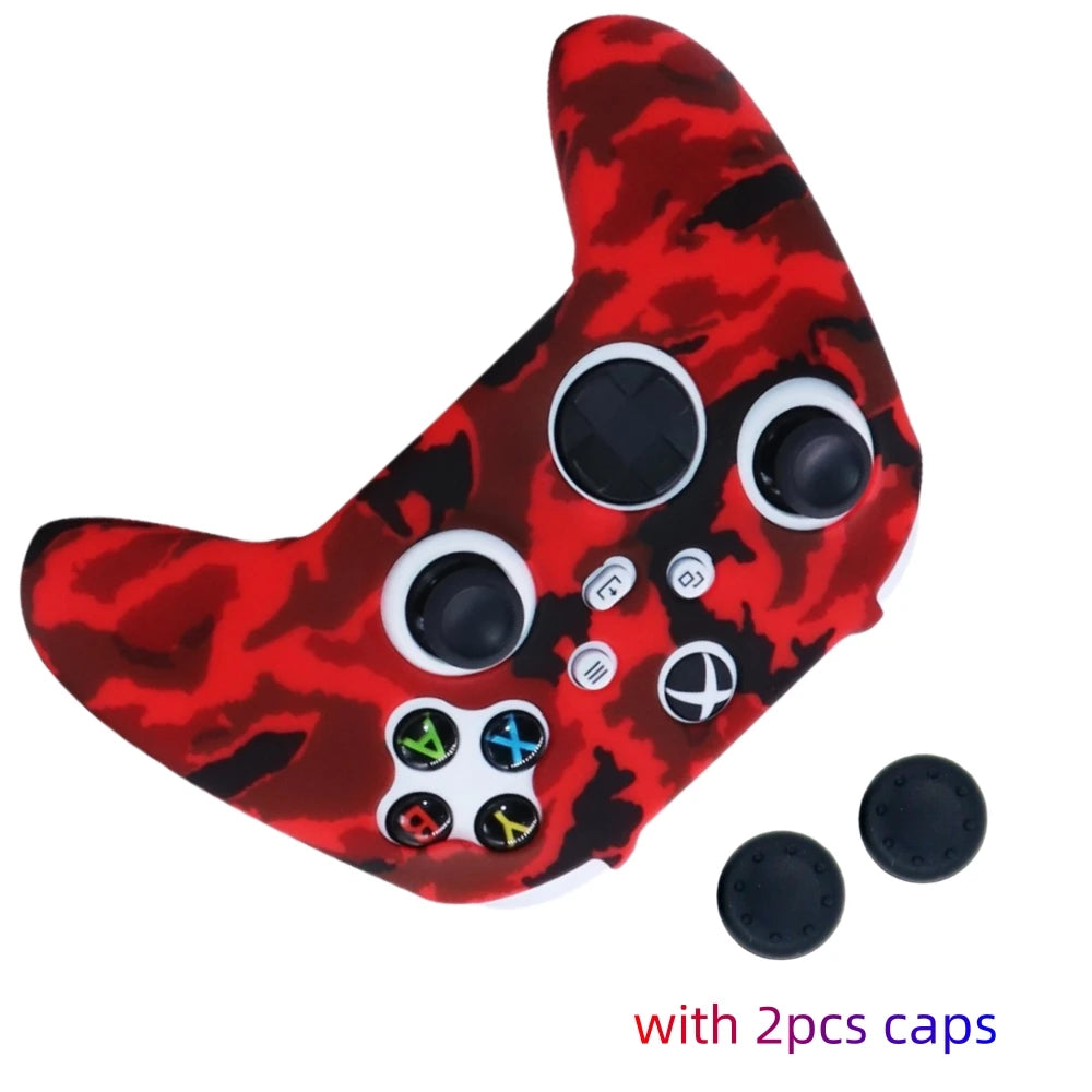 Anti-slip Protective Cover Case For XBOX Series X/S Gamepad W/ Thumb Stick Grip Cap