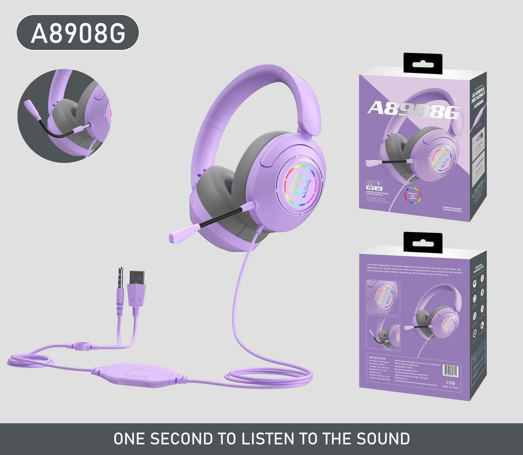 Wired Gaming Headphones w/ Microphone For PC