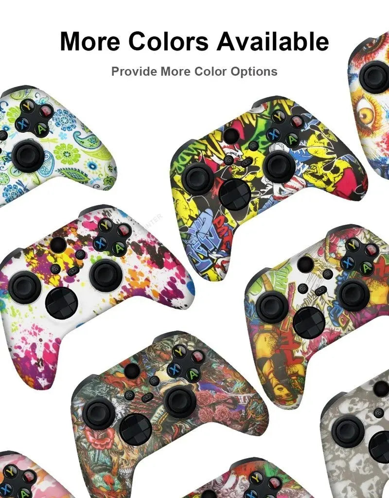 Soft Silicone Case For Xbox Series X/S GamePad w/ Thumb Grips Caps