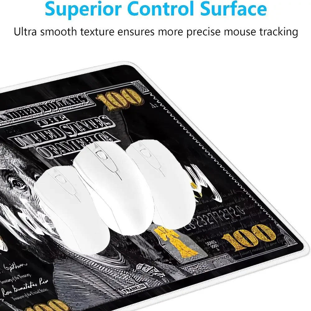 US Dollar Mouse Pad Non-slip w/ Seamed Edge