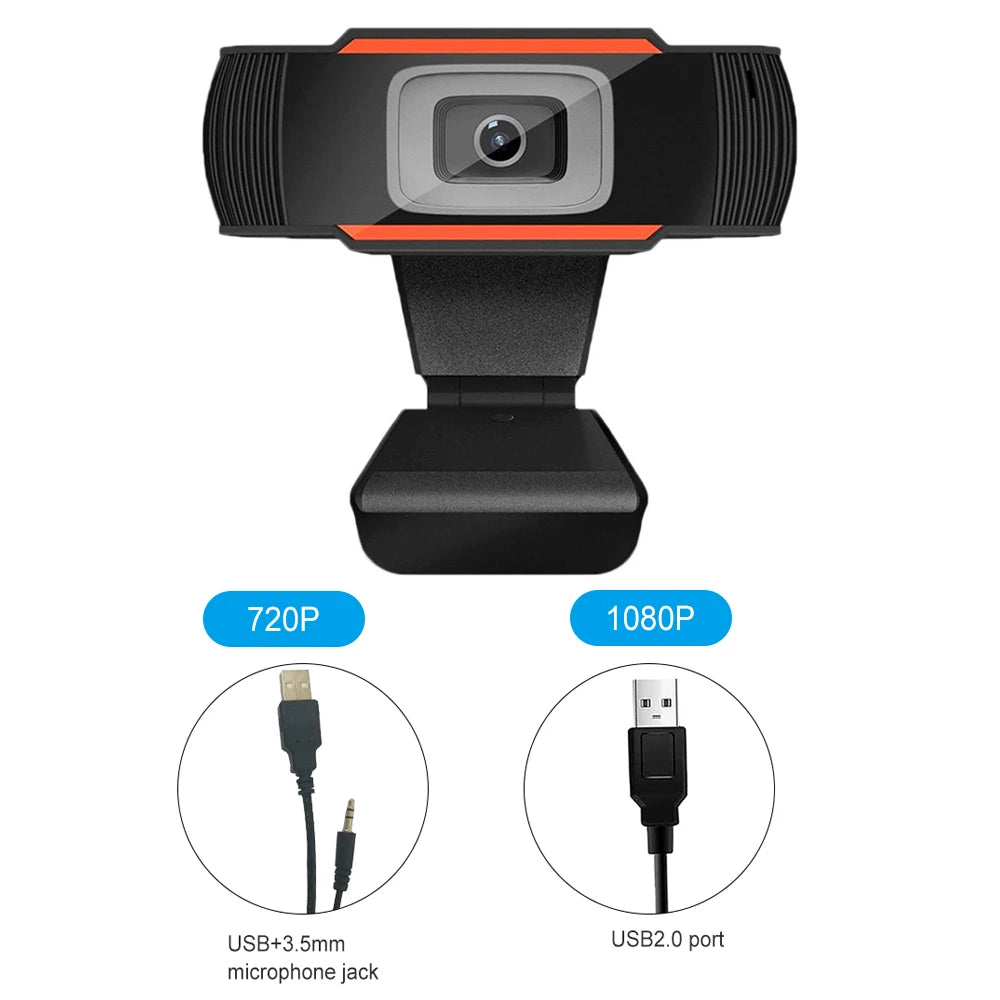 Full HD USB WebCam W/ Microphone - Plug And Play