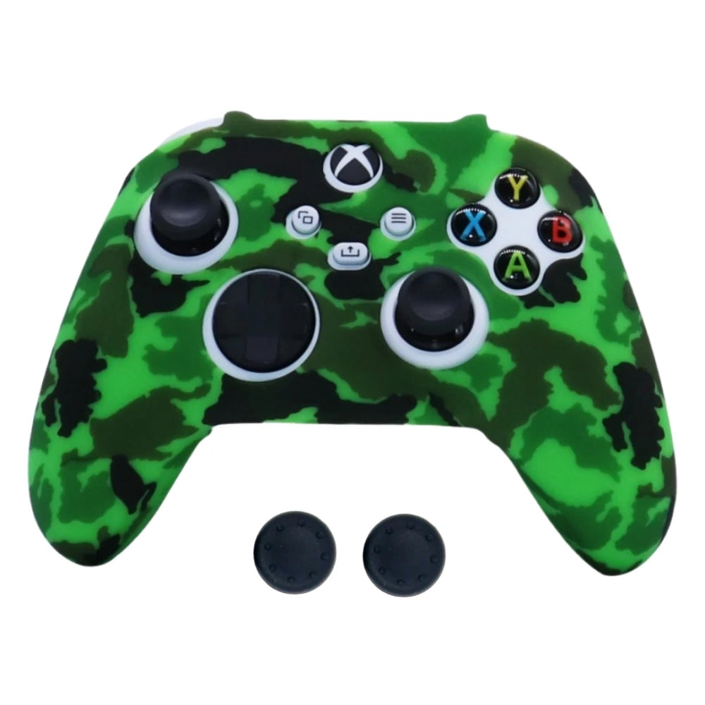 Anti-slip Protective Cover Case For XBOX Series X/S Gamepad W/ Thumb Stick Grip Cap