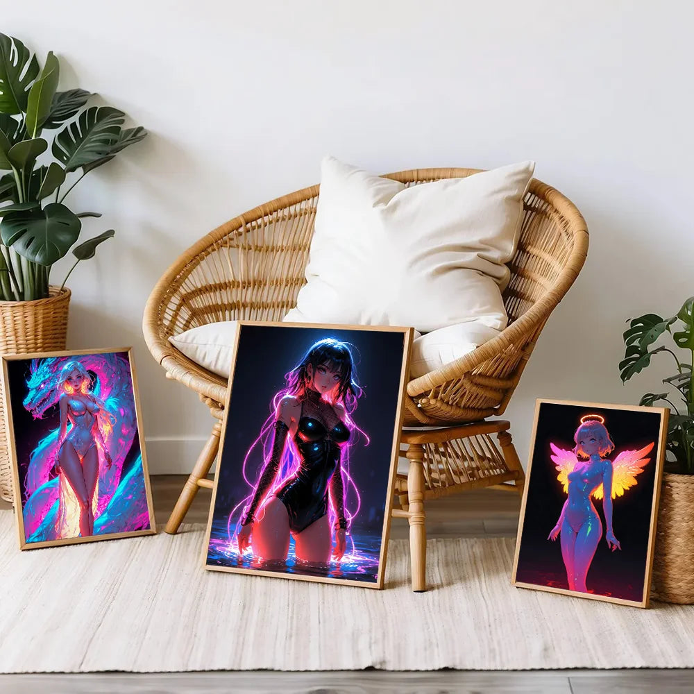 Retro Sexy Anime Wall Art