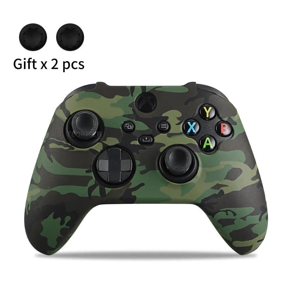 Soft Silicone Case For Xbox Series X/S GamePad w/ Thumb Grips Caps
