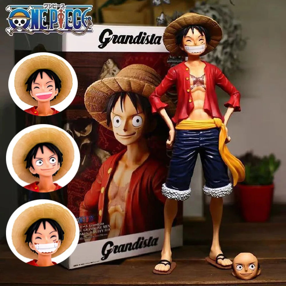 28cm Luffy One Piece Anime - Three Form Face Changing Action Figurine