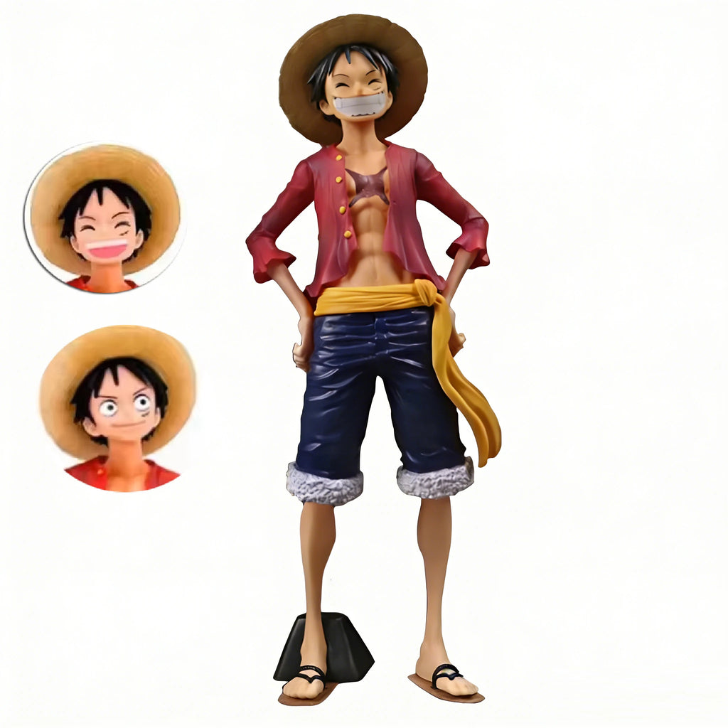 28cm Luffy One Piece Anime - Three Form Face Changing Action Figurine