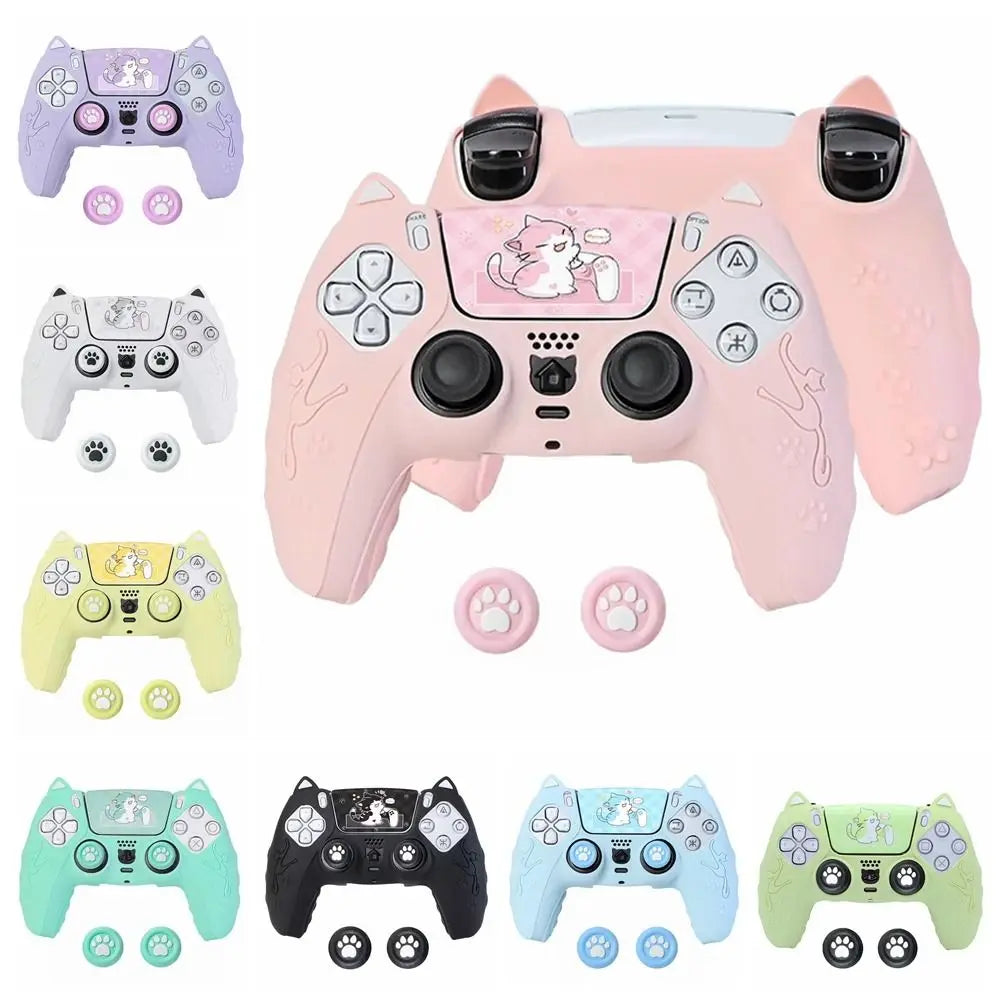 PS5 Kitty GamePad Rubber Case Protector