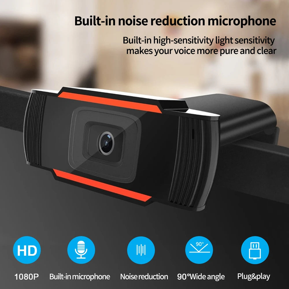 Full HD USB WebCam W/ Microphone - Plug And Play