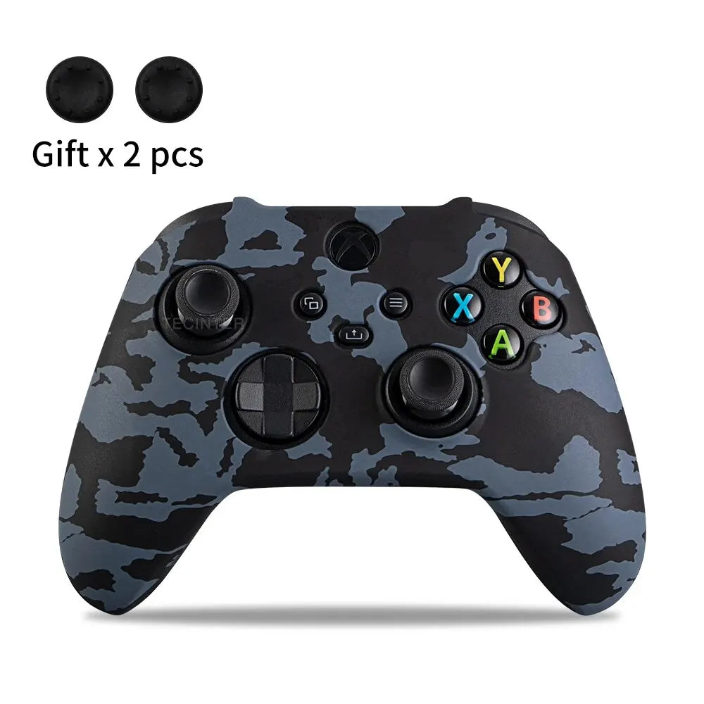 Soft Silicone Case For Xbox Series X/S GamePad w/ Thumb Grips Caps