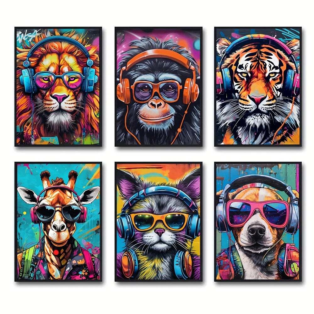 Cool Animal Graffiti Wall Art Collection