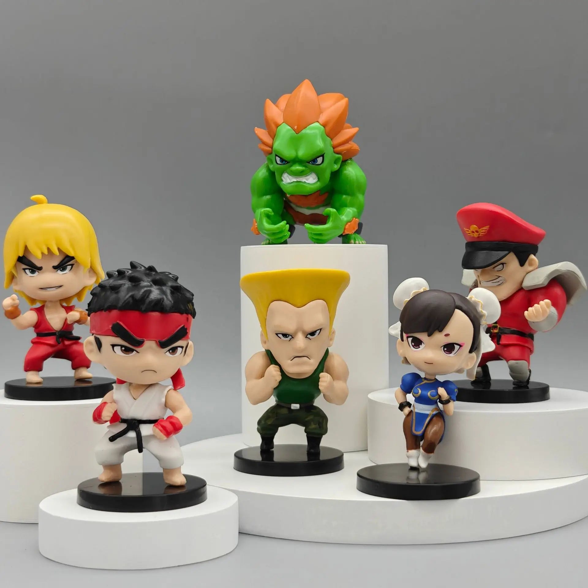 6pcs Street Fighter Action Figure Collectible Models