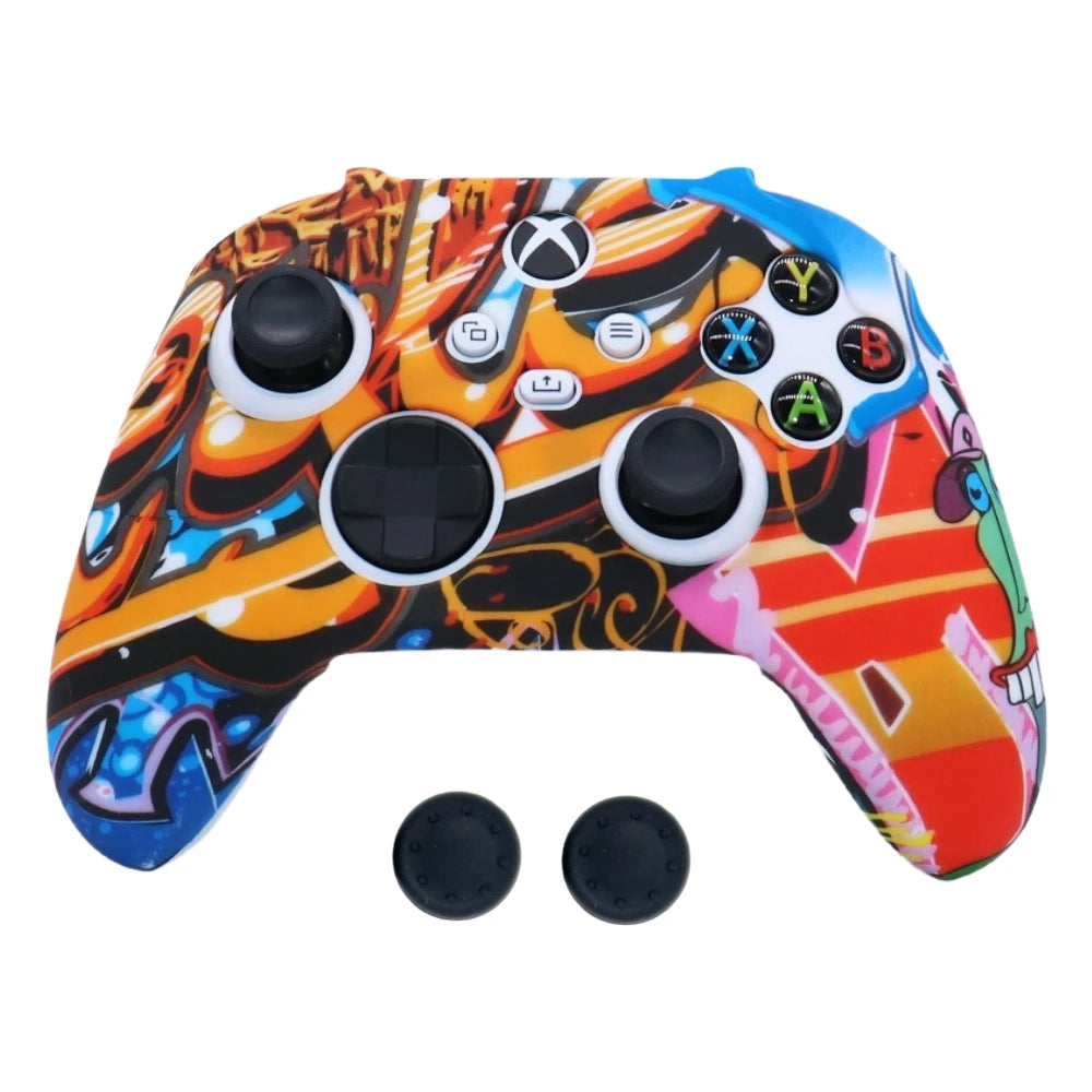 Anti-slip Protective Cover Case For XBOX Series X/S Gamepad W/ Thumb Stick Grip Cap