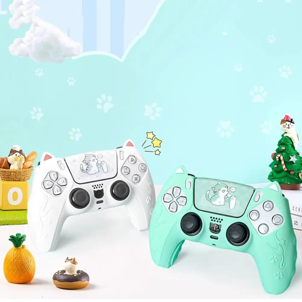 PS5 Kitty GamePad Rubber Case Protector