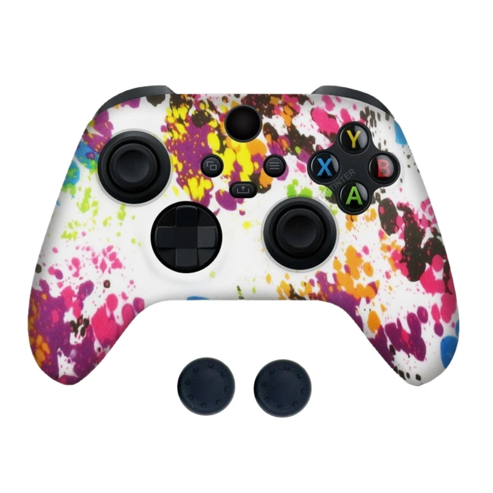 Anti-slip Protective Cover Case For XBOX Series X/S Gamepad W/ Thumb Stick Grip Cap