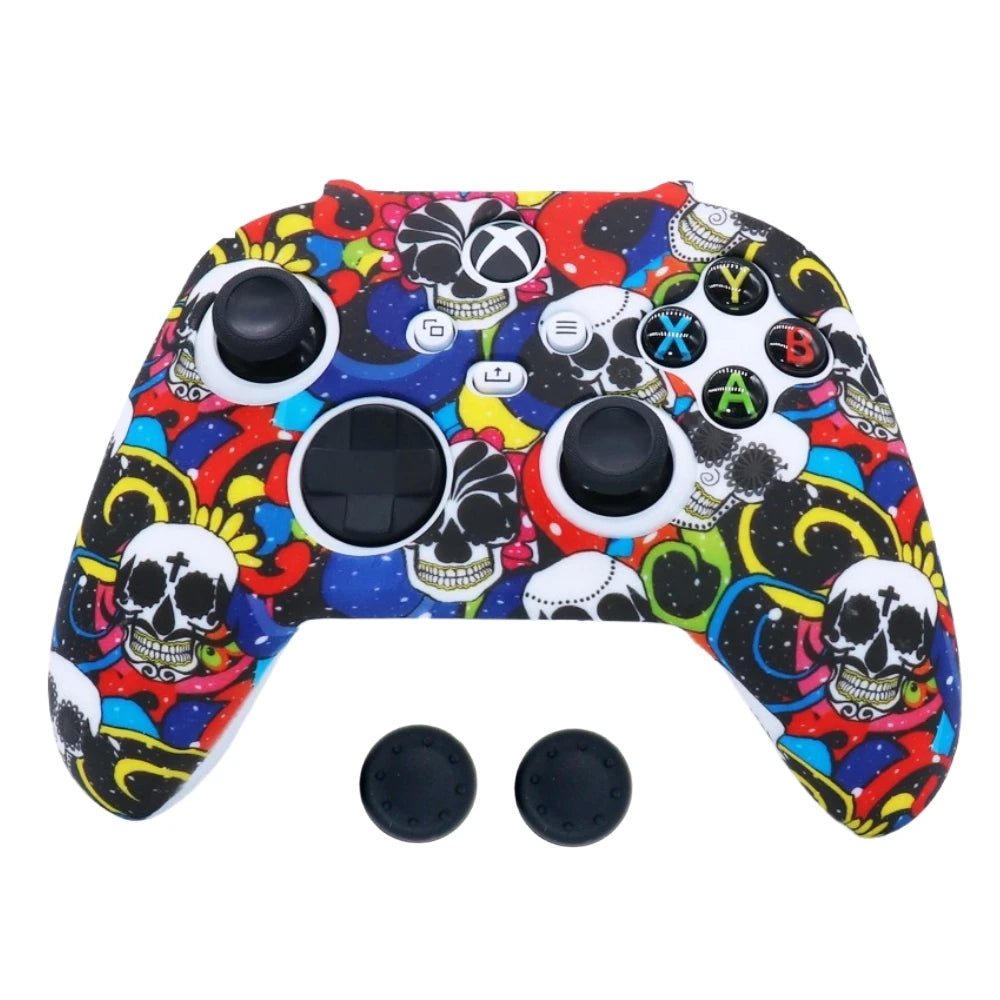 Anti-slip Protective Cover Case For XBOX Series X/S Gamepad W/ Thumb Stick Grip Cap