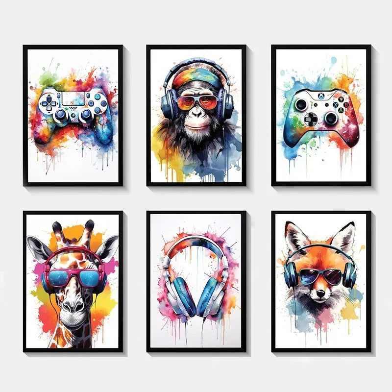 Gaming Animals Wall Art Collection