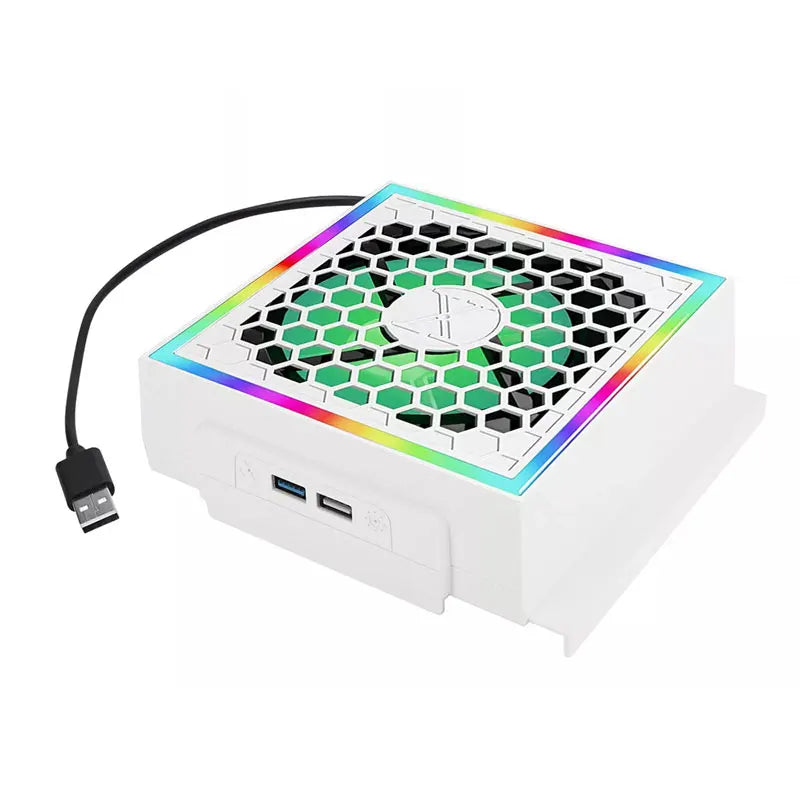 LED Cooling Fan Adjustable 5V 2.4A 7 Lighting Modes For Xbox Series S